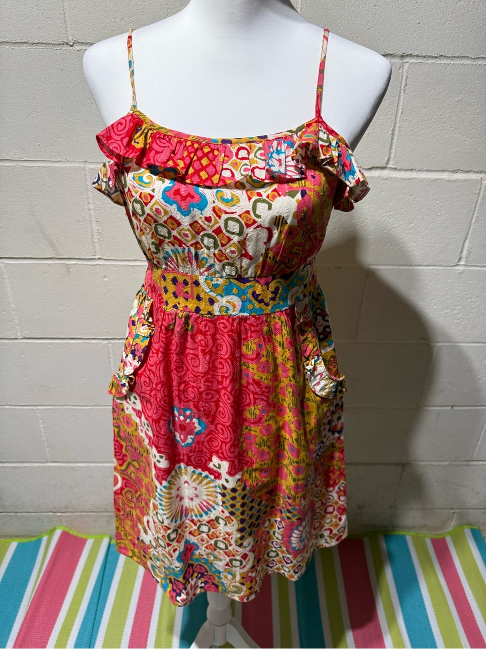 Jade Pink Floral Patchwork Sundress